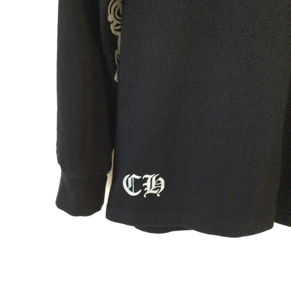 CHROME HEARTS HORSESHOE “LOS ANGELES” LONG SLEEVE TEE T-SHIRT BLACK AUTHENTIC M - Picture 5 of 12